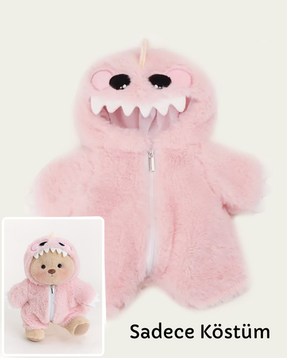 PoffyPup™ Pembe Tüylü Dino Poffy